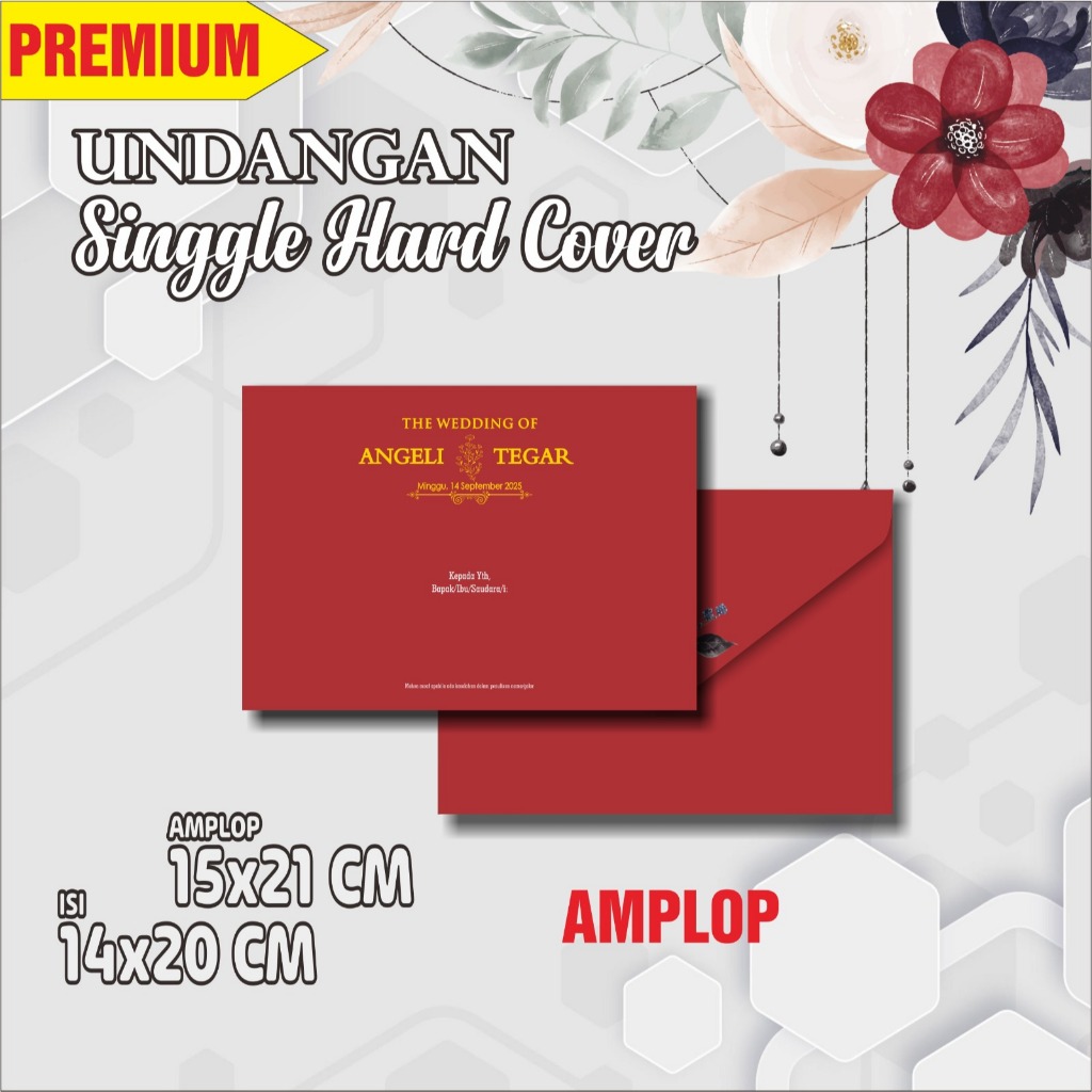 (PREMIUM) Undangan hard cover Tulisan Gold mewah, Unik Undangan, Murah Undangan Kekinian Undangan Pe
