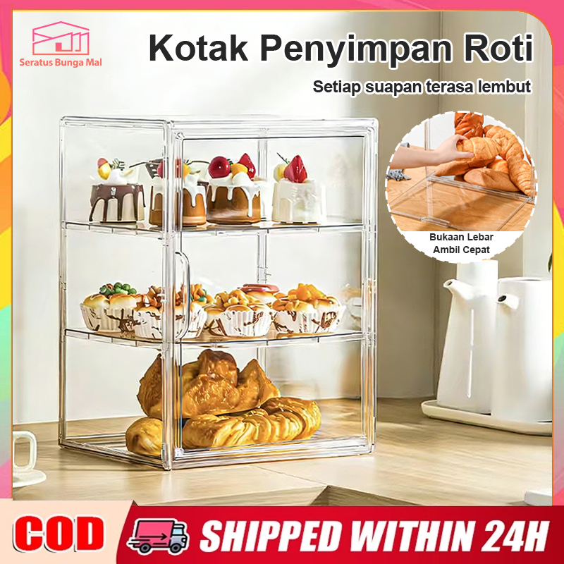 [Seratus Bunga Mal]Rak pajangan kue akrilik - tahan debu dan dapat dilepas - rak pajangan makanan