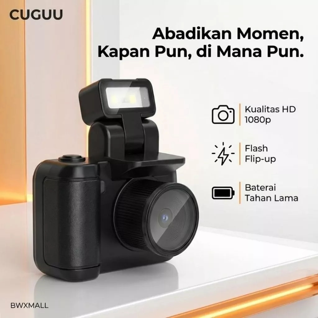 CUGUU Kamera Digital Mini Pocket Camera HD 1080p Y4000 Kamera Saku Kecil Aesthetic Vintage Vlog Trav