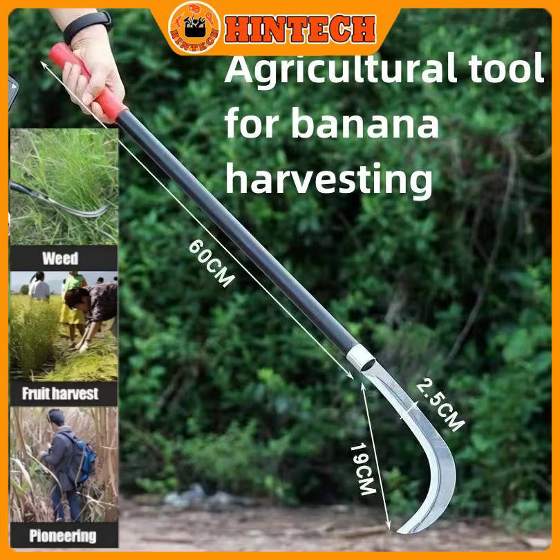 Sabit/Badel Pertanian Bermata Baja Mangan Tinggi: Ekstra Tajam & Tebal, Gagang Panjang Anti Slip, Id