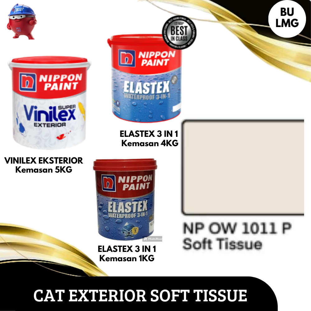 Cat Eksterior NP OW 1011P Soft Tissue || Elastex (1kg) || Elastex (4kg) || Vinilex Eksterior (5kg) N