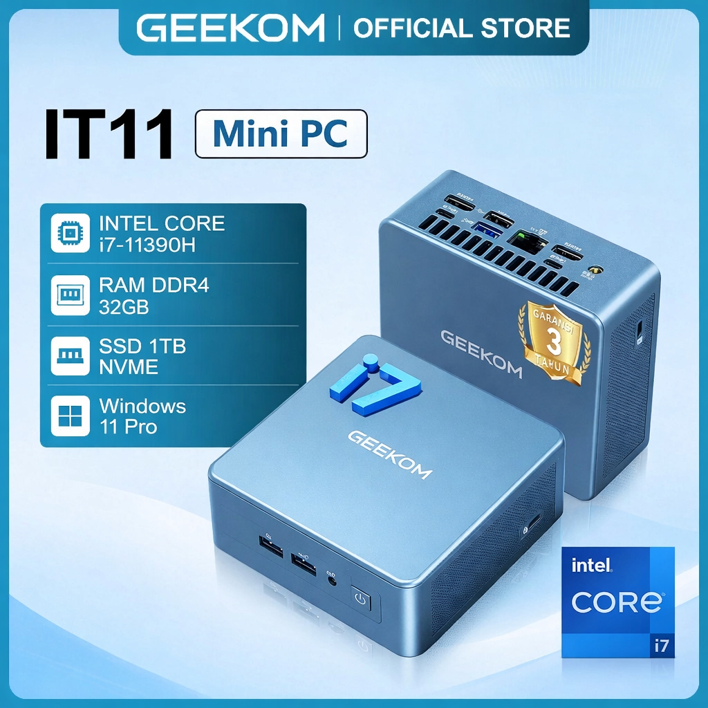 GEEKOM Mini Pc IT11 Intel Core i7-11390H (Ex Review)
