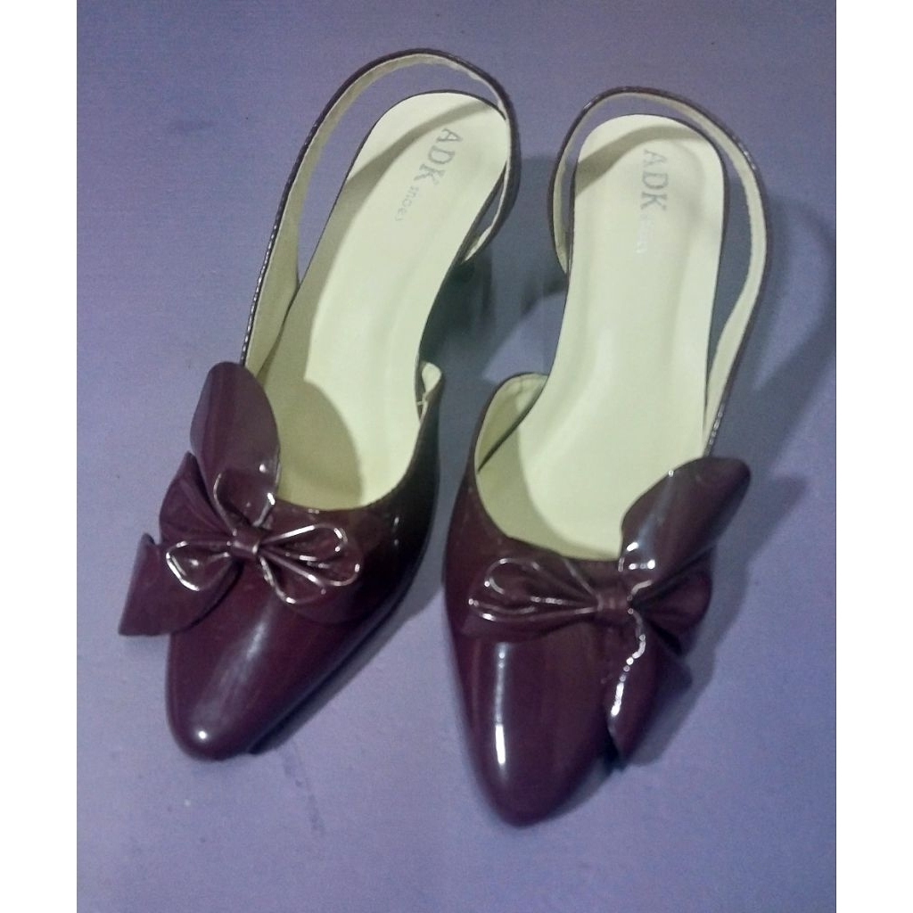sepatu wanita high heels hak tinggi merah grape murah