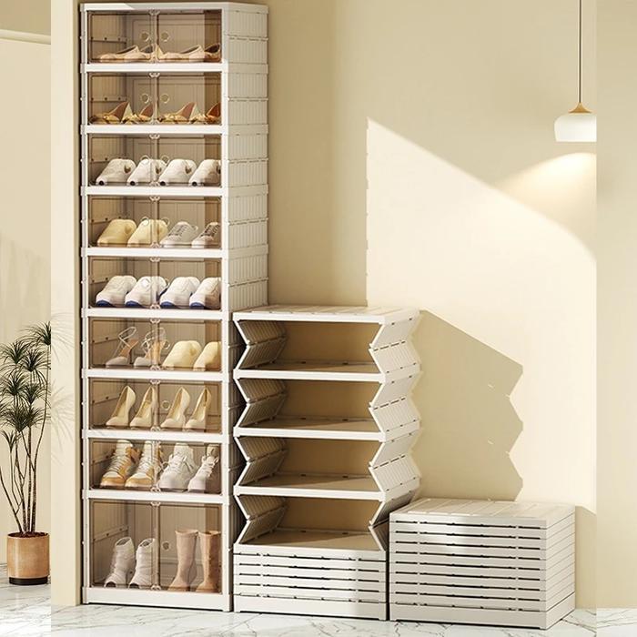 Kotak Sepatu Rumahan Loker Sepatu Sandal Simpel Tempat Alas Kaki Box Sendal Dan Sepatu Plstik Kokoh.