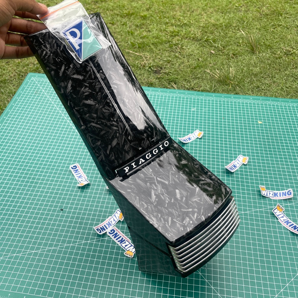 Dasi Vespa spartan carbon Forged hitam dasi vespa ps Vespa px karbon forged hitam karbon forged hita