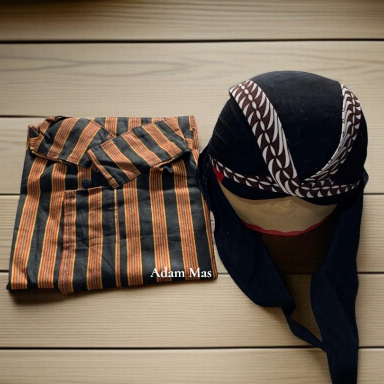 Baju Surjan Lurik Jawa Pria Dewasa Baju lurik Dan Blangkon/Baju Adat Jawa Laki Laki