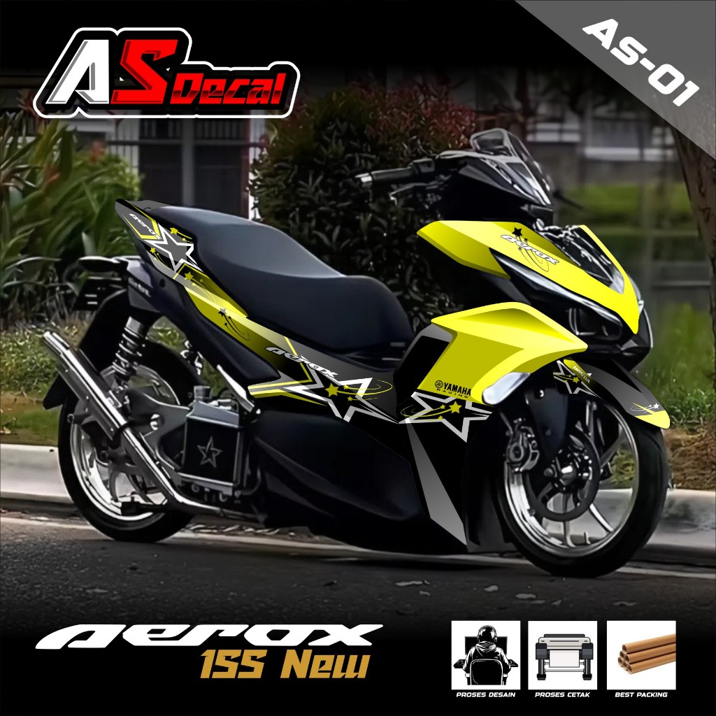 (BISA COD) Decal Sticker Full Body Yamaha Aerox NEW - Stiker Decal Aerox NEW Full Body AS.01