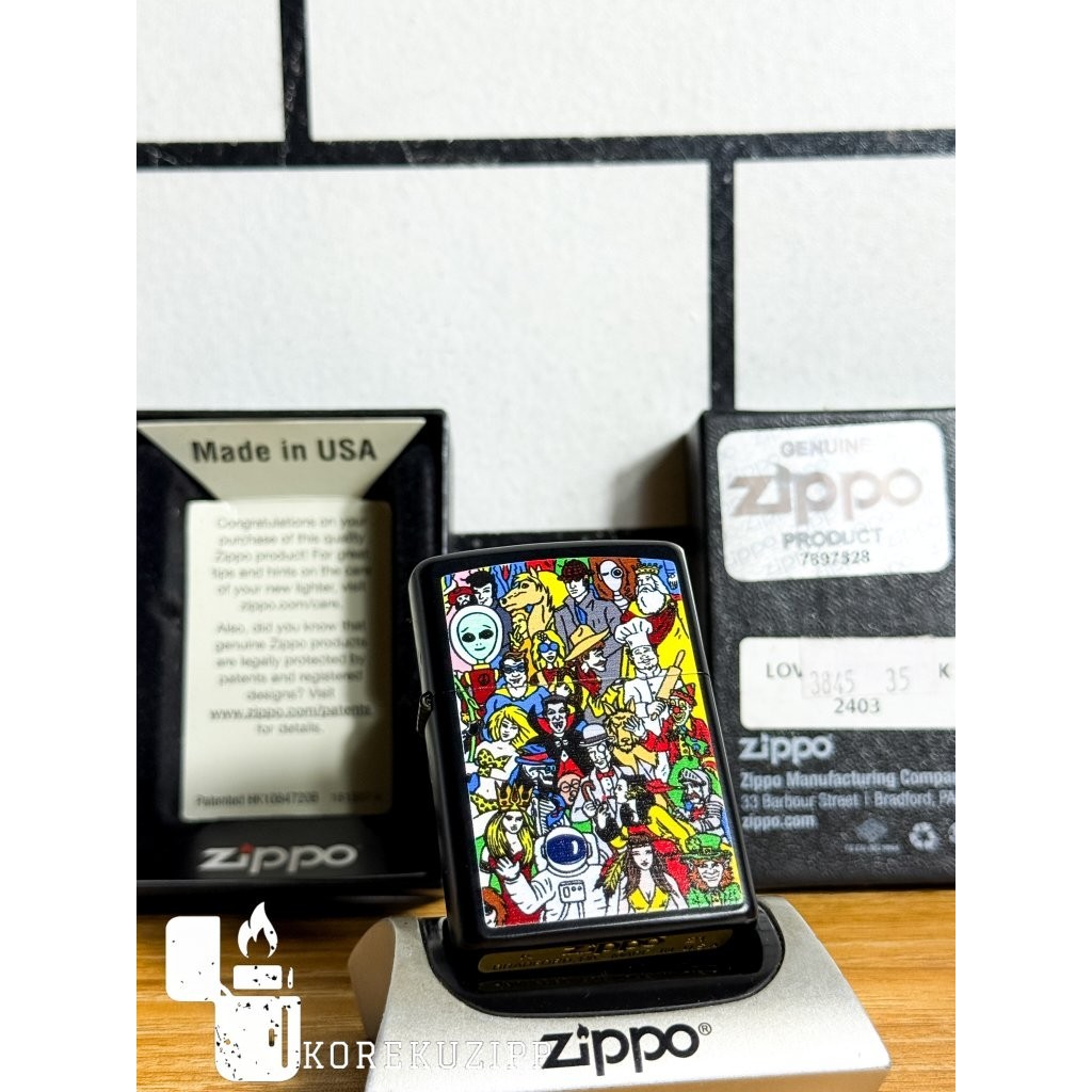 Zippo Where's Windy Design Black Matte