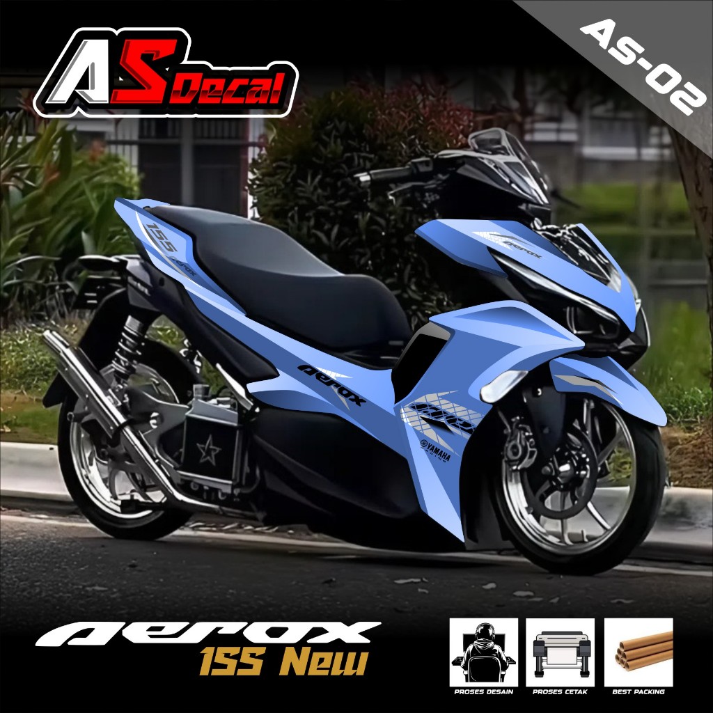 (BISA COD) Decal Sticker Full Body Yamaha Aerox NEW - Stiker Decal Aerox NEW Full Body AS.02