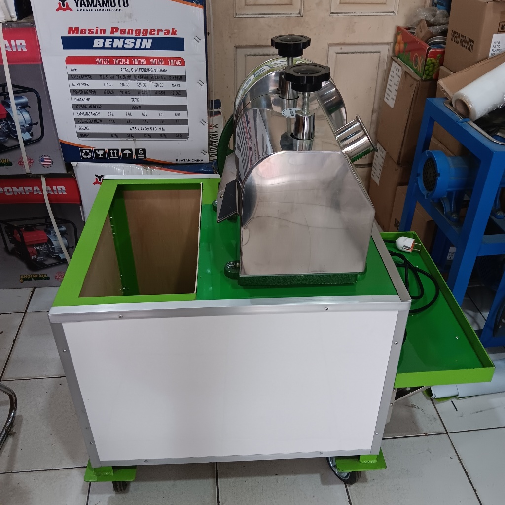 Mesin tebu listrik berikut bak sampah - muat bagasi