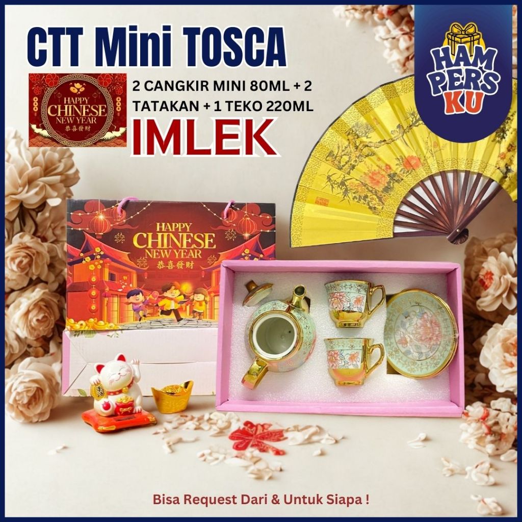 Hampers Cangkir Keramik Teko Tatakan EROPA Souvenir Gelas Aesthetic Kado Nikahan Wedding Gift Unik B