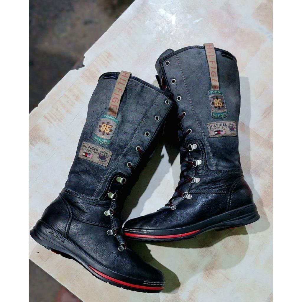 SEPATU BOOT RIDERS TOMY HILFIGER ZIPPER (made vietnam)