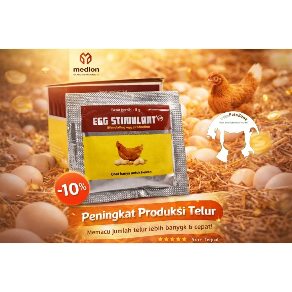 EGG STIMULANT 5 GRAM – Vitamin Perangsang Produksi Telur Ayam