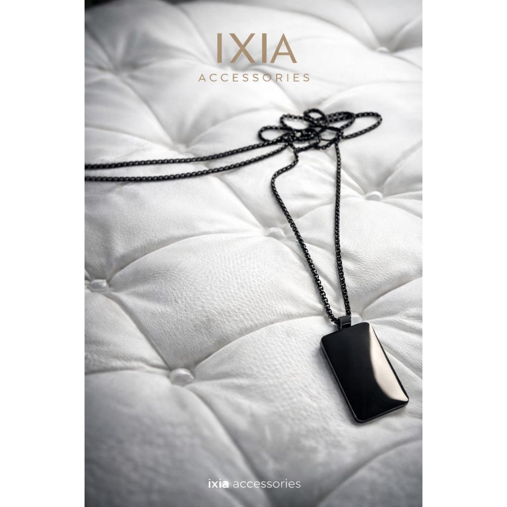 IXIA ACCESSORIES KALUNG TITANIUM PRIA DAN WANITA MODEL STYLE ARMY RANTAI ROLO Kalung Militer ARMY