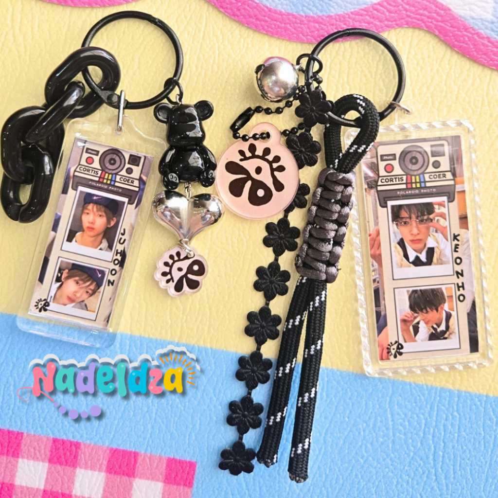 Nadeldza Bag Charm Kpop CORTIS Photobox Polaroid Old School Edition Aesthetic Bunga Bunyi Lonceng/ G