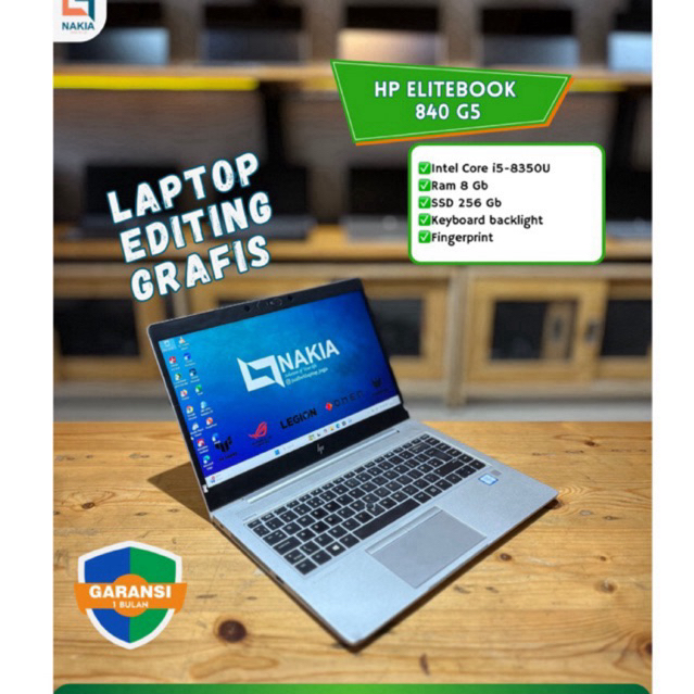 HP ELITEBOOK 840 G5 Intel Core i5-8350U Ram 8 Gb SSD 256 Gb Keyboard backlight Fingerprint