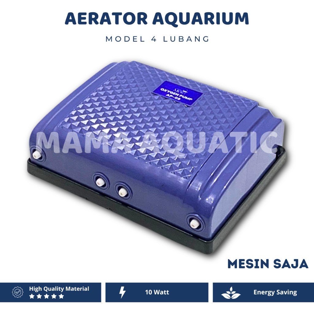 Aerator 4 Lubang Mesin Pompa Gelembung Udara Aquarium Kolam Ikan Air Pump