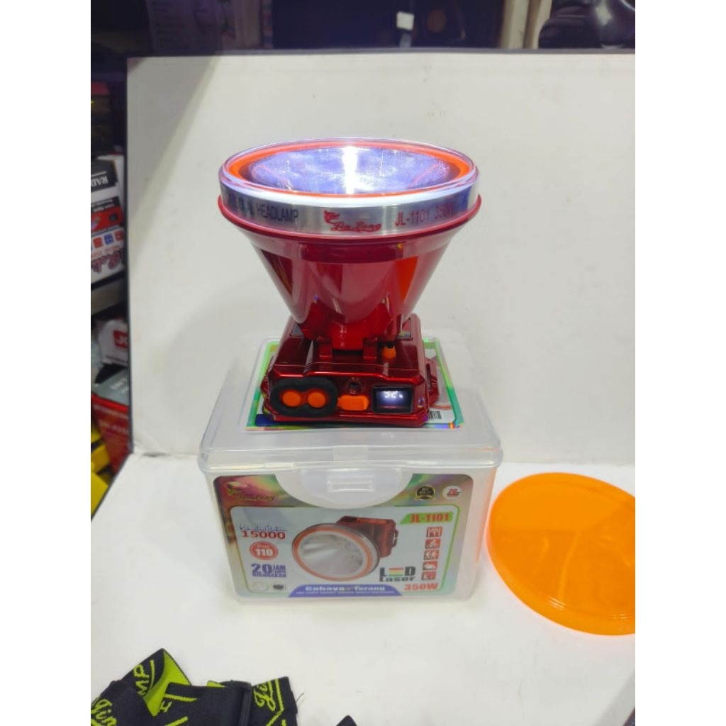 JL-1101 Senter Kepala Jinlong 350W / Headlamp LED Laser 350W Tahan Air / Jinlong Model Baru