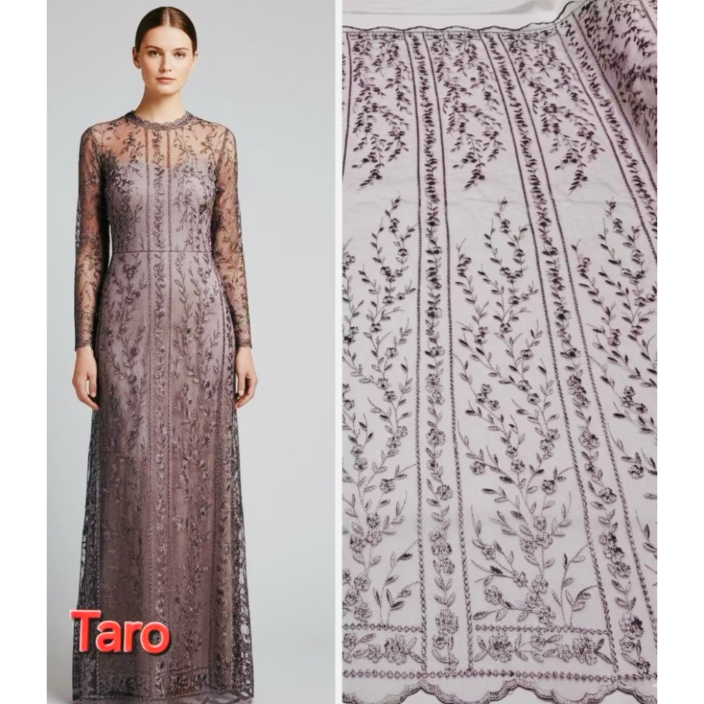 Tulle organza bordir orgaza Sapto premium