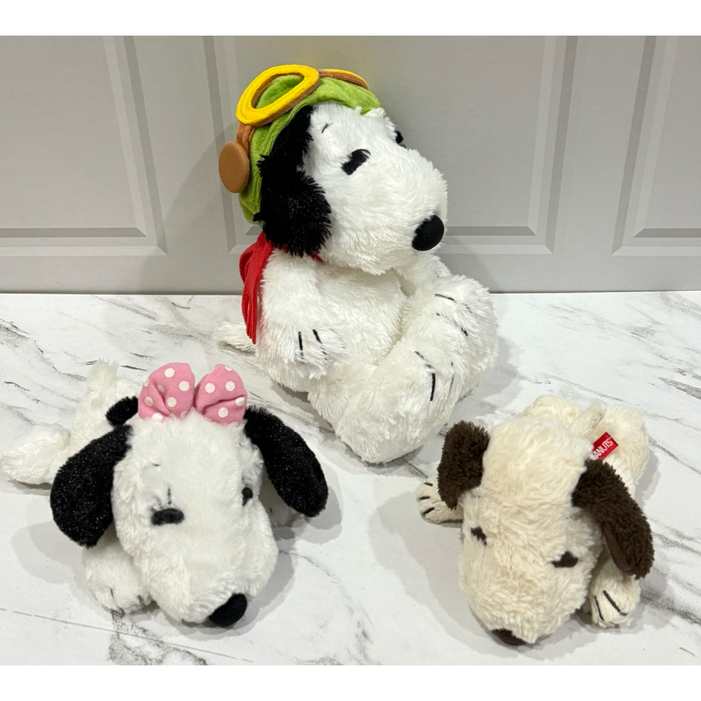 Boneka Plushie Snoopy from Snoopy the Movie Nakajima Peanuts, Snoopy Cream Bulir Nakajima Peanuts & 