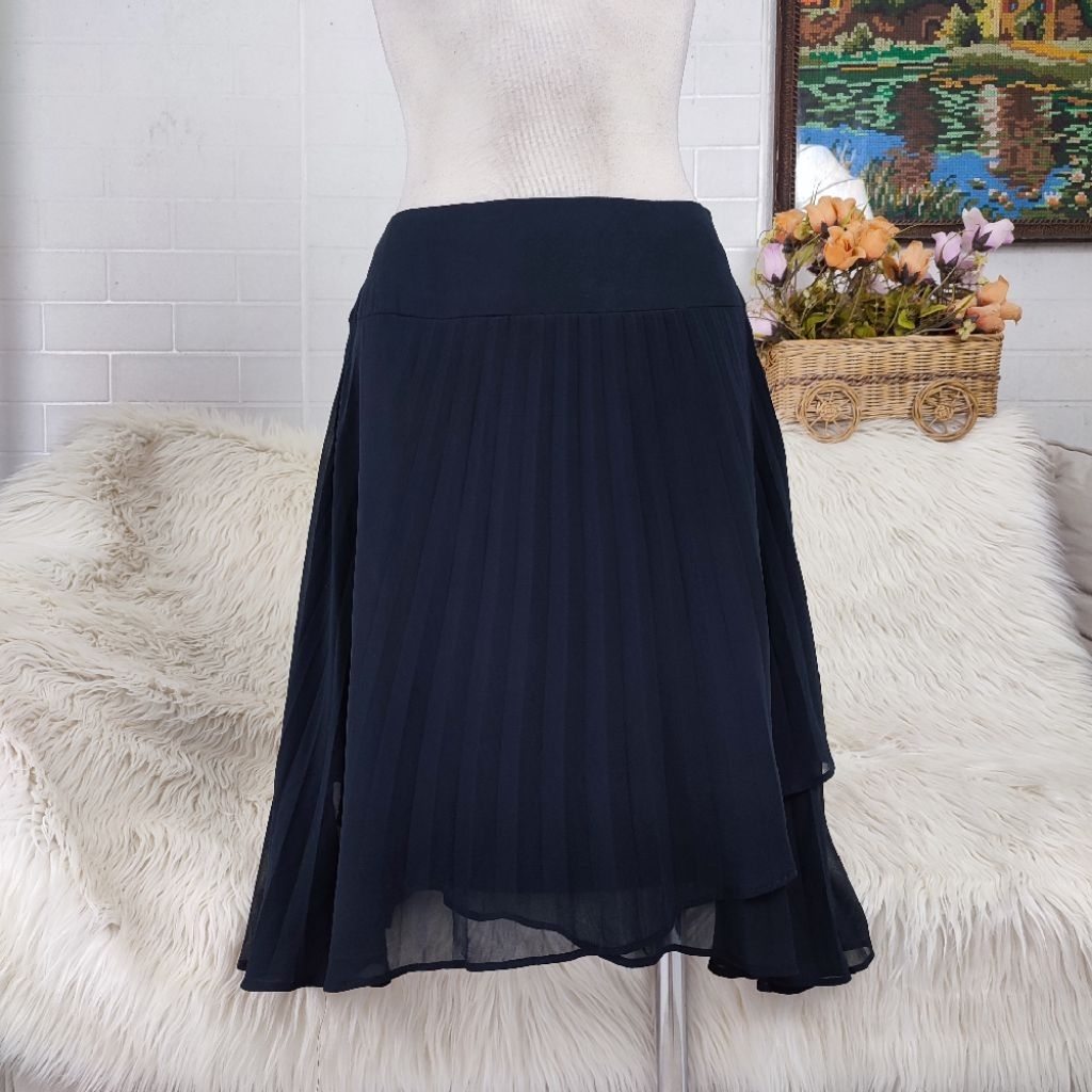 flare skirt rok hitam basic skirt black skirt chiffon skirt rok sifon hitam