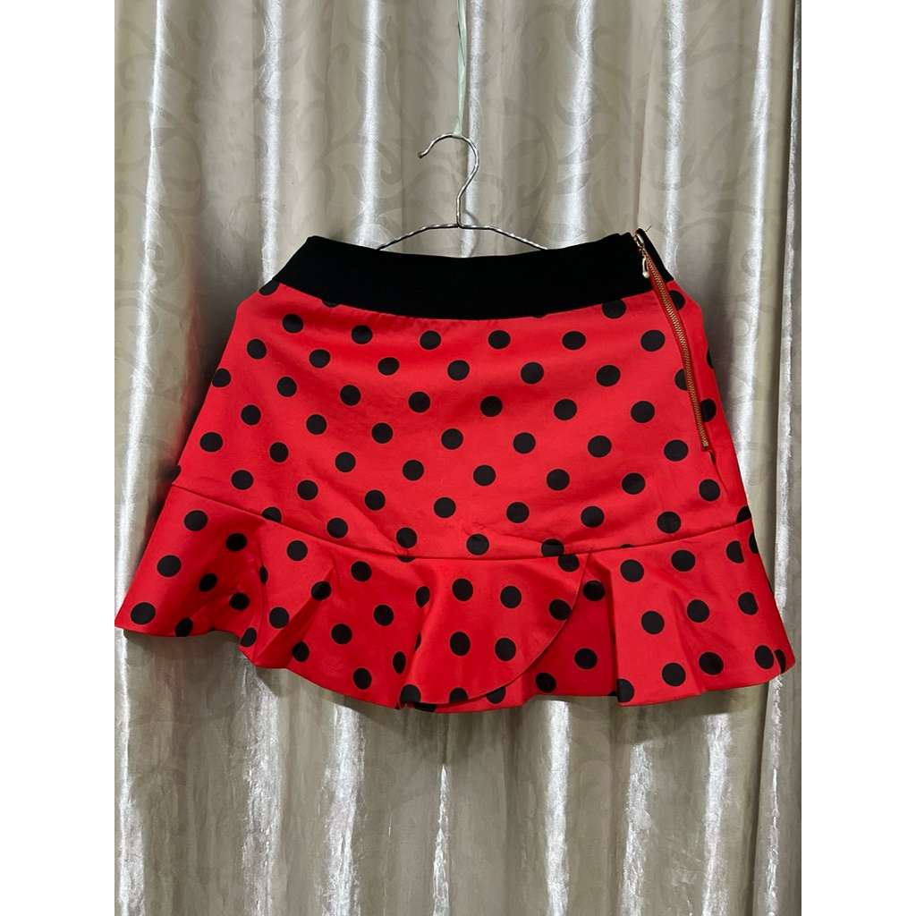 PL ROK MERAH MOTIF POLKADOT RESLETING