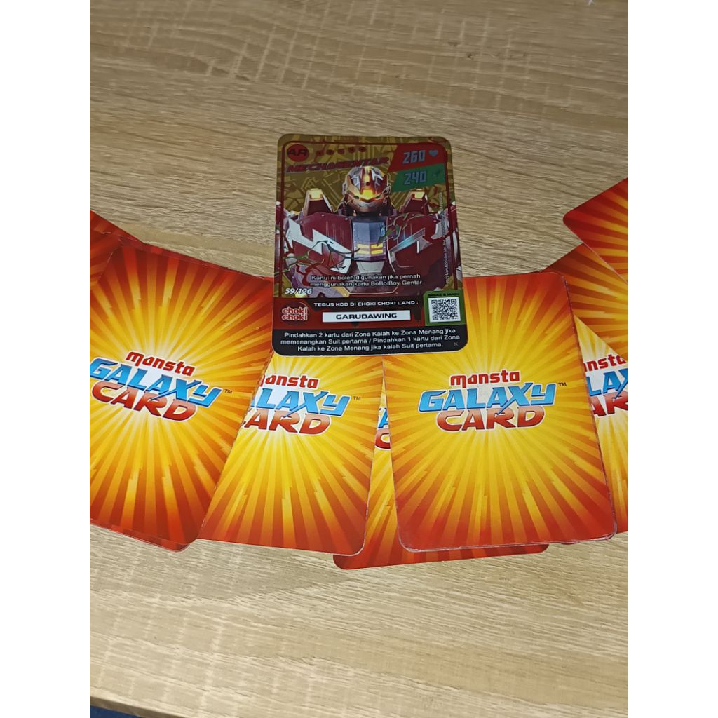 Boboiboy galaxy card choki choki hologram