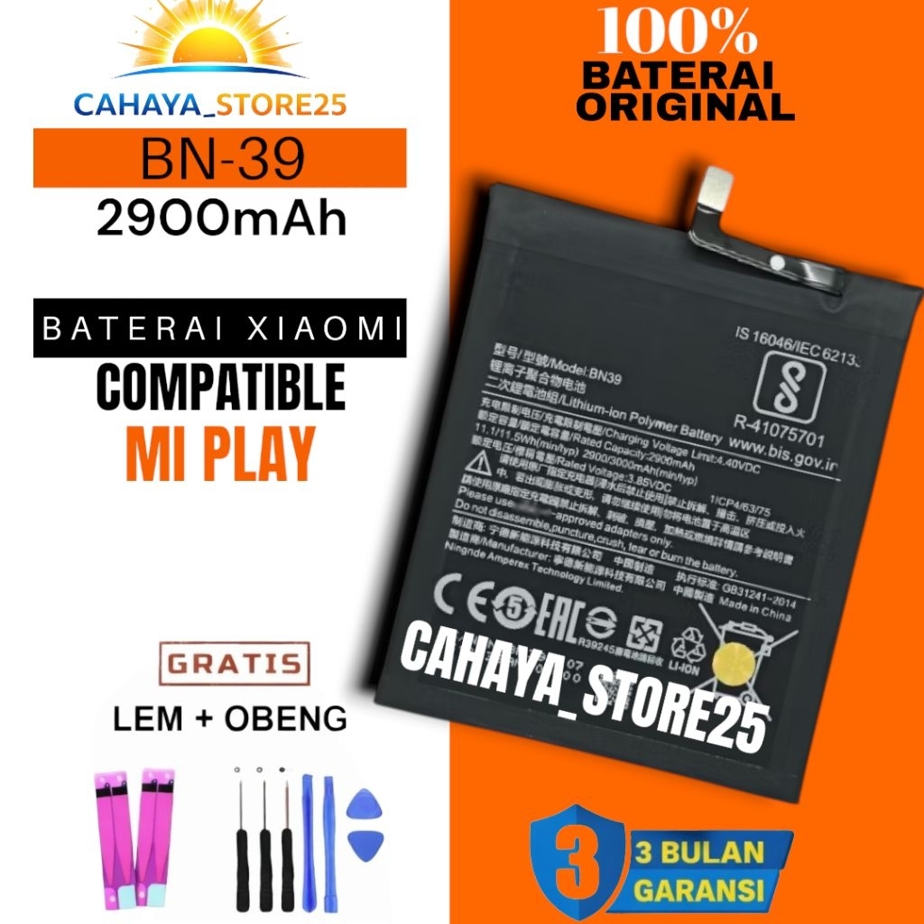 Baterai Batre BN-39 Untuk Xiaomi Mi Play BN39