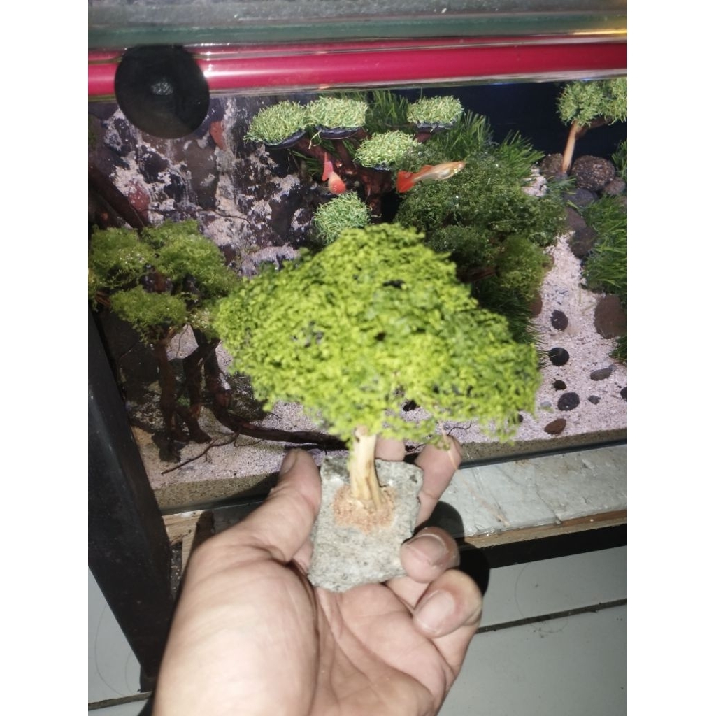 bonsai mini daun sintetis