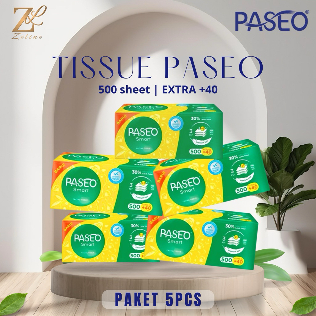 Tissu Paseo 540sheet (paket 5 PCS)/TISSU PASEO 540sheet/tissu wajah/PASEO 540sheet/tissu paseo smart