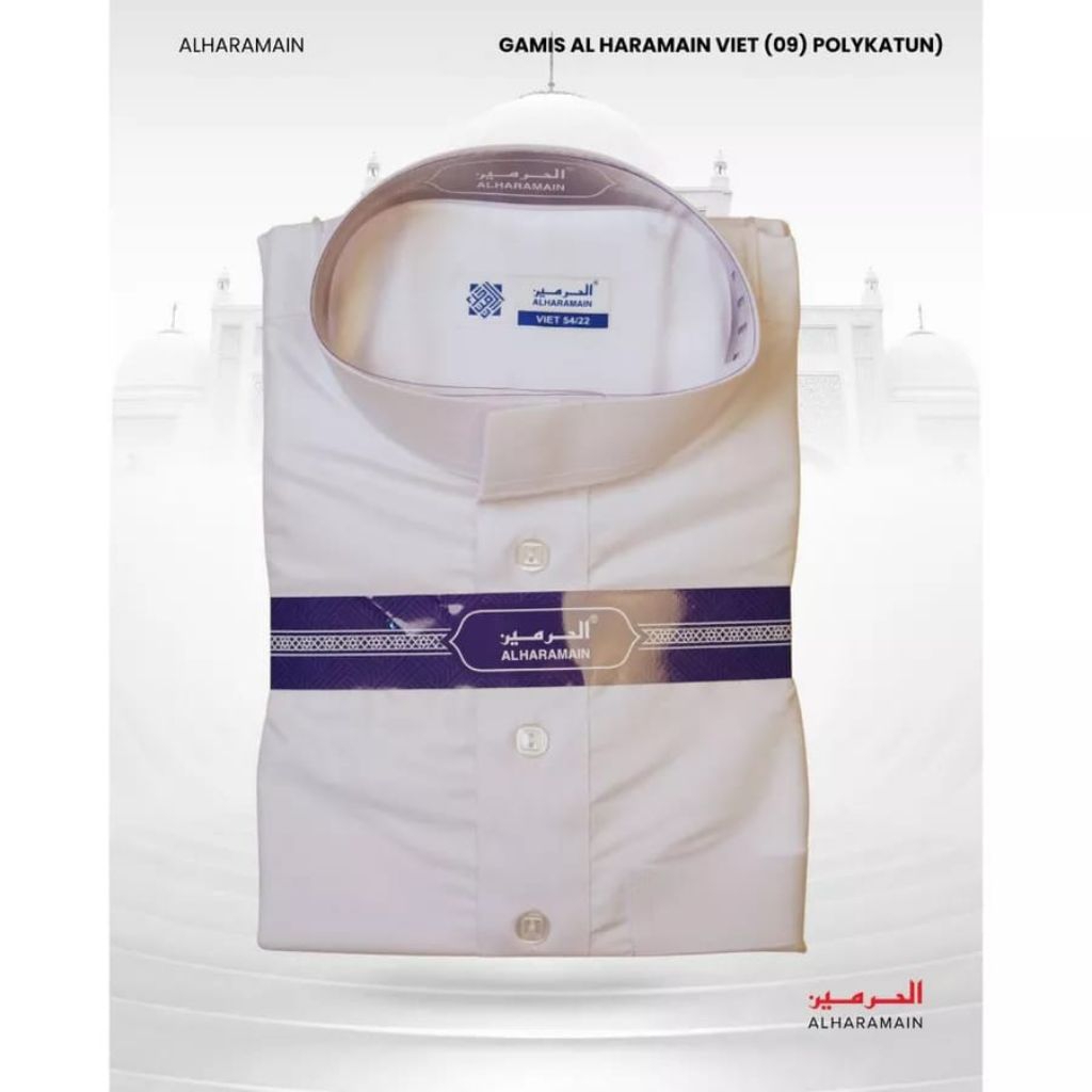 AL-Haramain Jubah / Gamis Pria Dewasa Premium Series poly katun (8800 6430) putih
