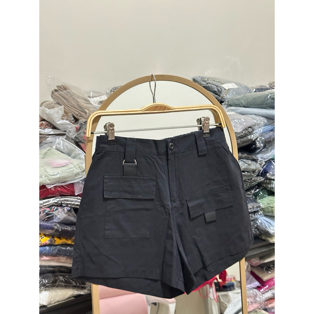 CH426 new black cargo shorts