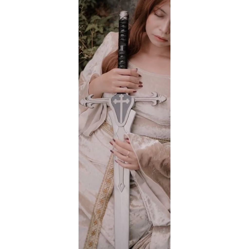mainan katana kayu medieval cosplay
