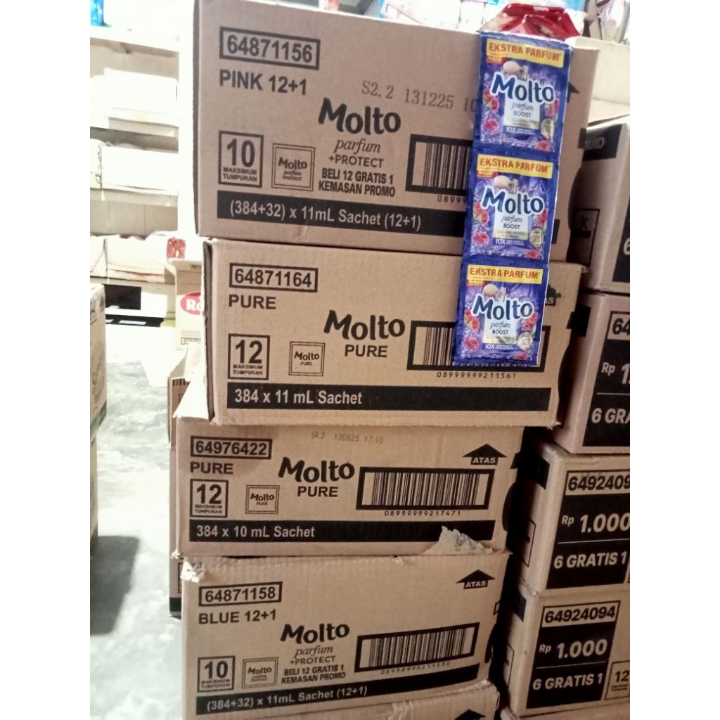 1DUS Molto 500 cair isi 32 renceng kemasan 11 ml