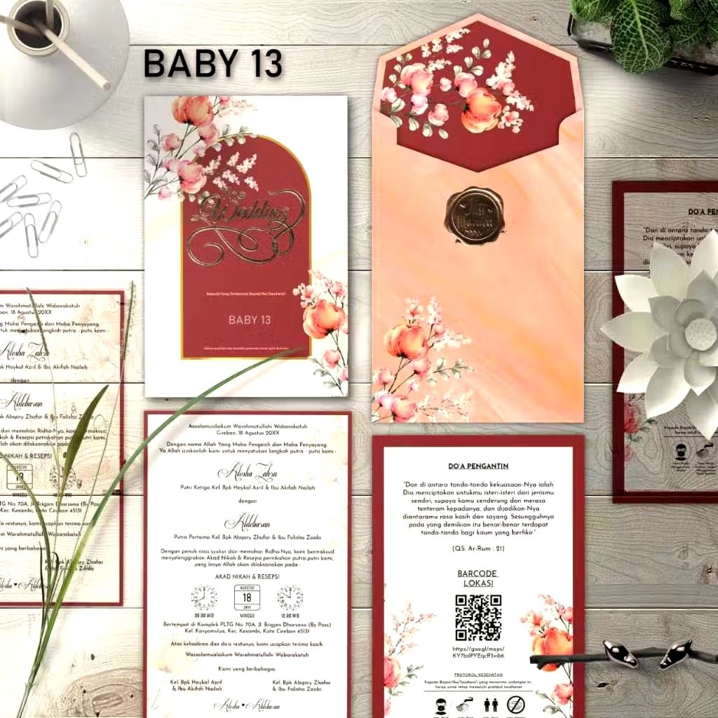 Cetak Undangan Blanko Hardcover Baby 13 | Cetak Undangan Blanko Murah | Cetak Undangan Elegan | Ceta