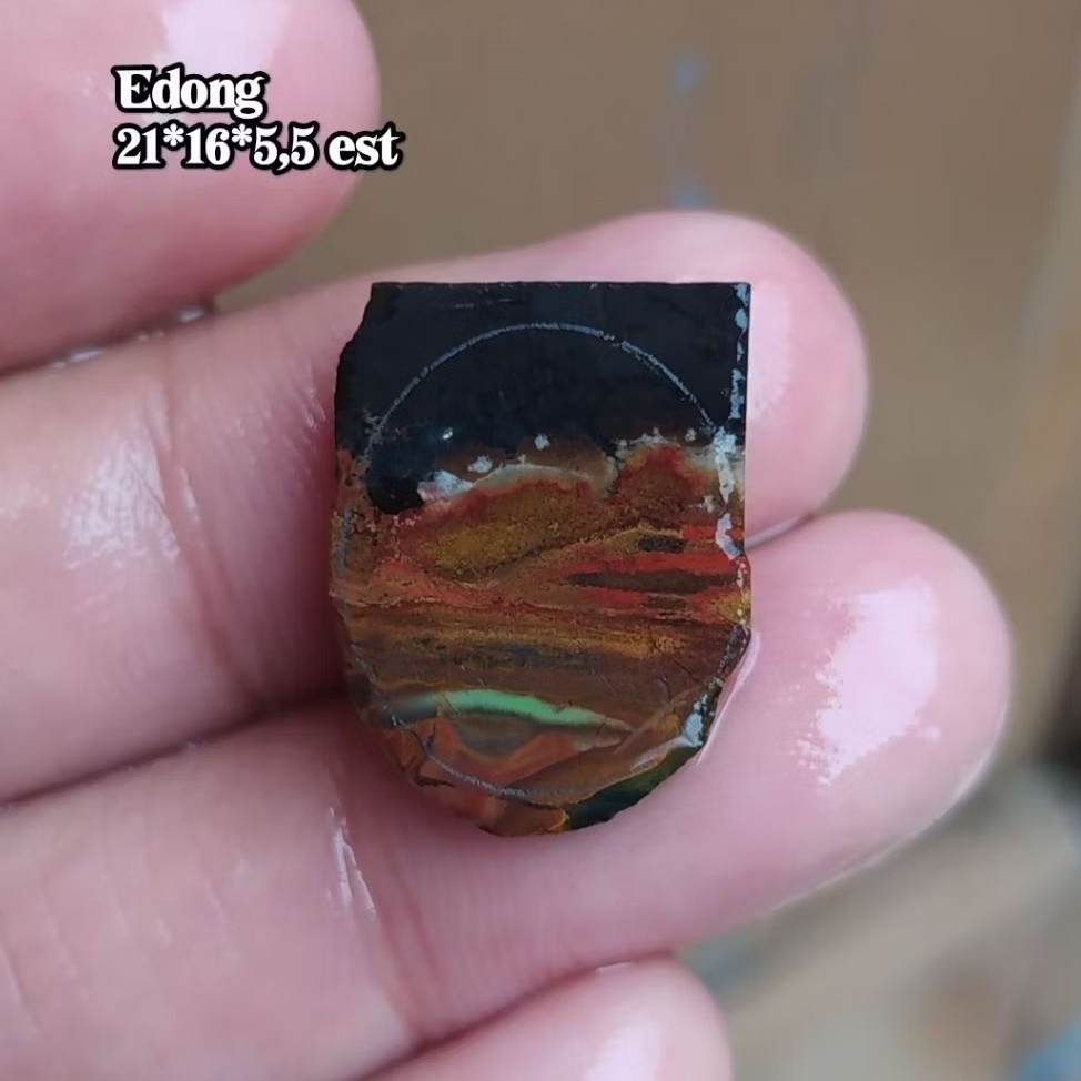 (BISA COD) Bahan Batu Akik Pancawarna Garut Edong Asli