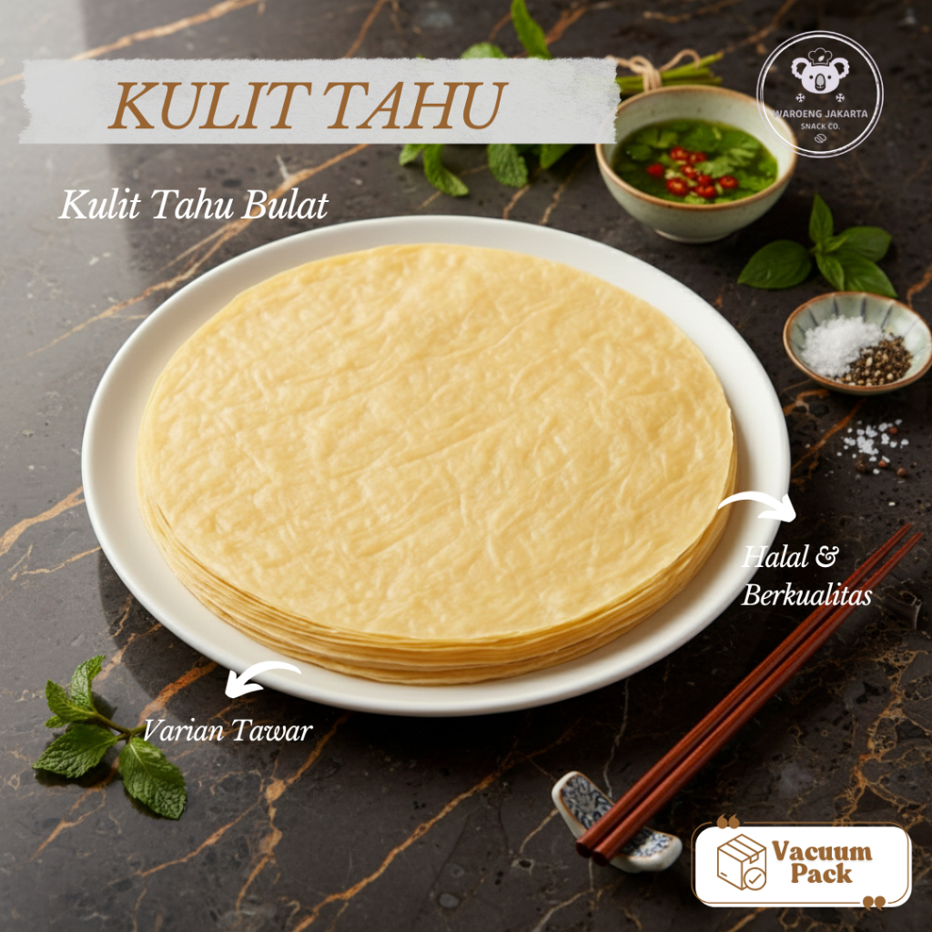 Kulit Tahu Tawar Bulat - Kulit Dimsum Untuk Gyoza Pangsit Halal