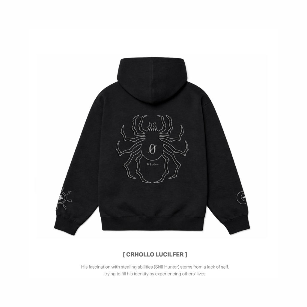 oversize hoodie anime Chrollo Lucilfer Premium Pullover Hoodie Bordir Heavyweight Oversize 100% Cott