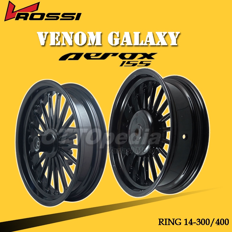 VRossi Velg Aerox Pelek Racing Tapak Lebar Galaxy Palang 18 Uk Ring 14 - 300 & 400