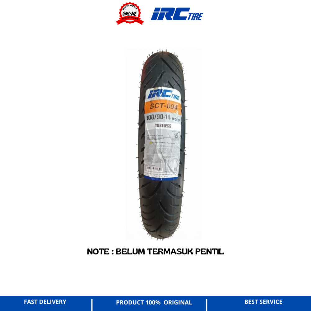 Ban 100/90-14 SCT004 TUBELESS / Ban Luar Tubeless