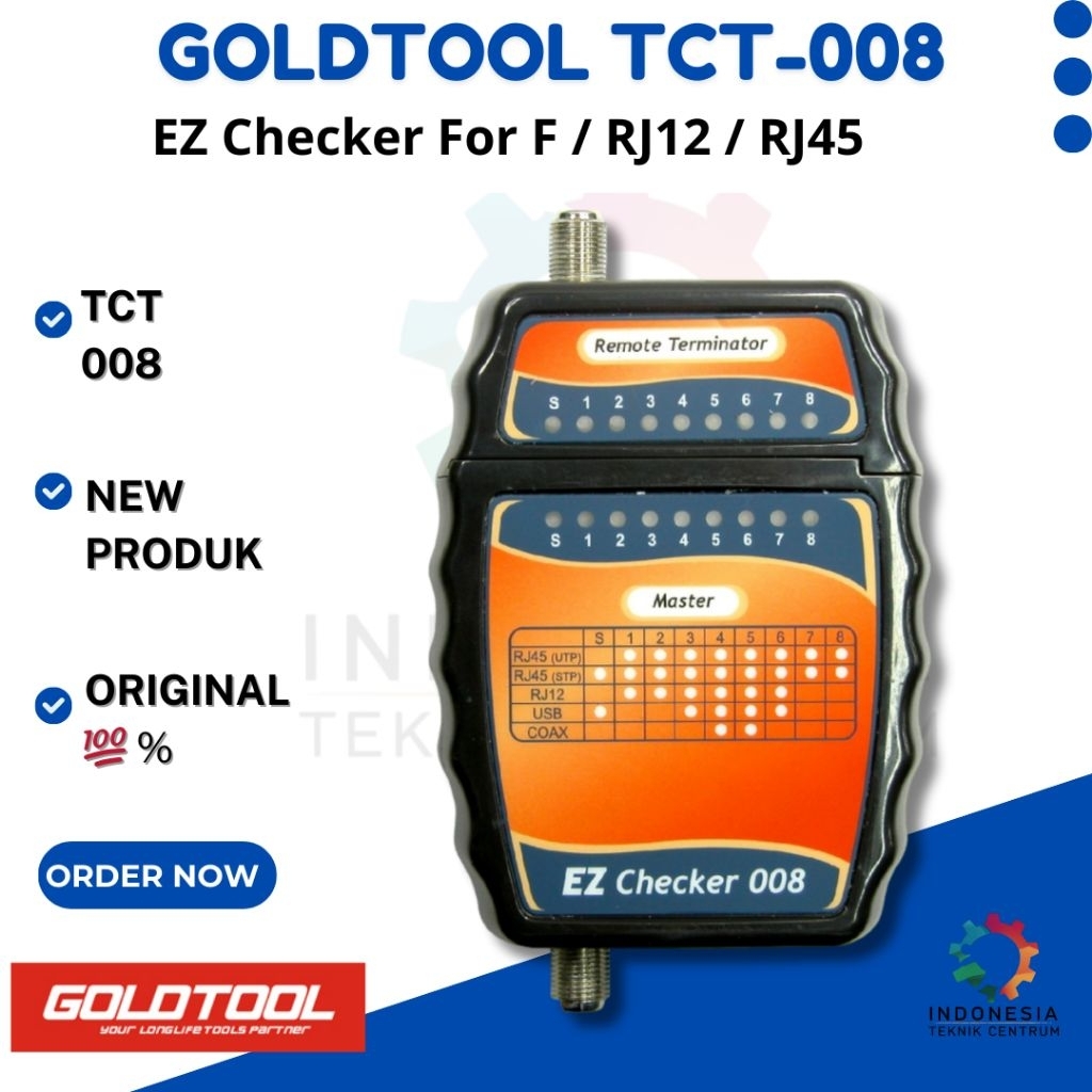 Goldtool TCT-008 EZ Checker for F / RJ12 / RJ45