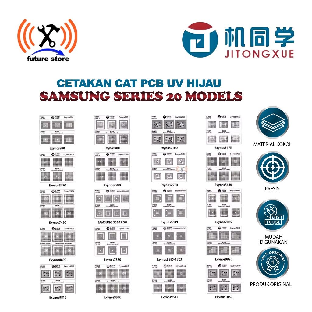 JITONGXUE ORIGINAL CETAKAN CAT PCB UV HIJAU SAMSUNG - CETAKAN PCB UV HIJAU JITONGXUE GS01 UNTUK SAMS