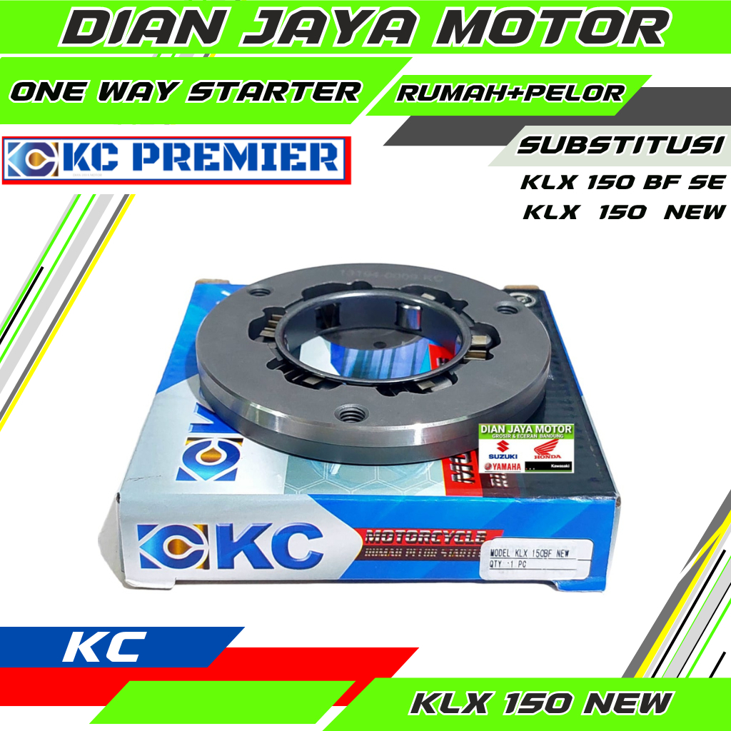 One way starter KLX 150 BF New KC Premier Pelor Starter + Rumah Kawasaki KLX 150 BF SE DIAN JAYA MOT