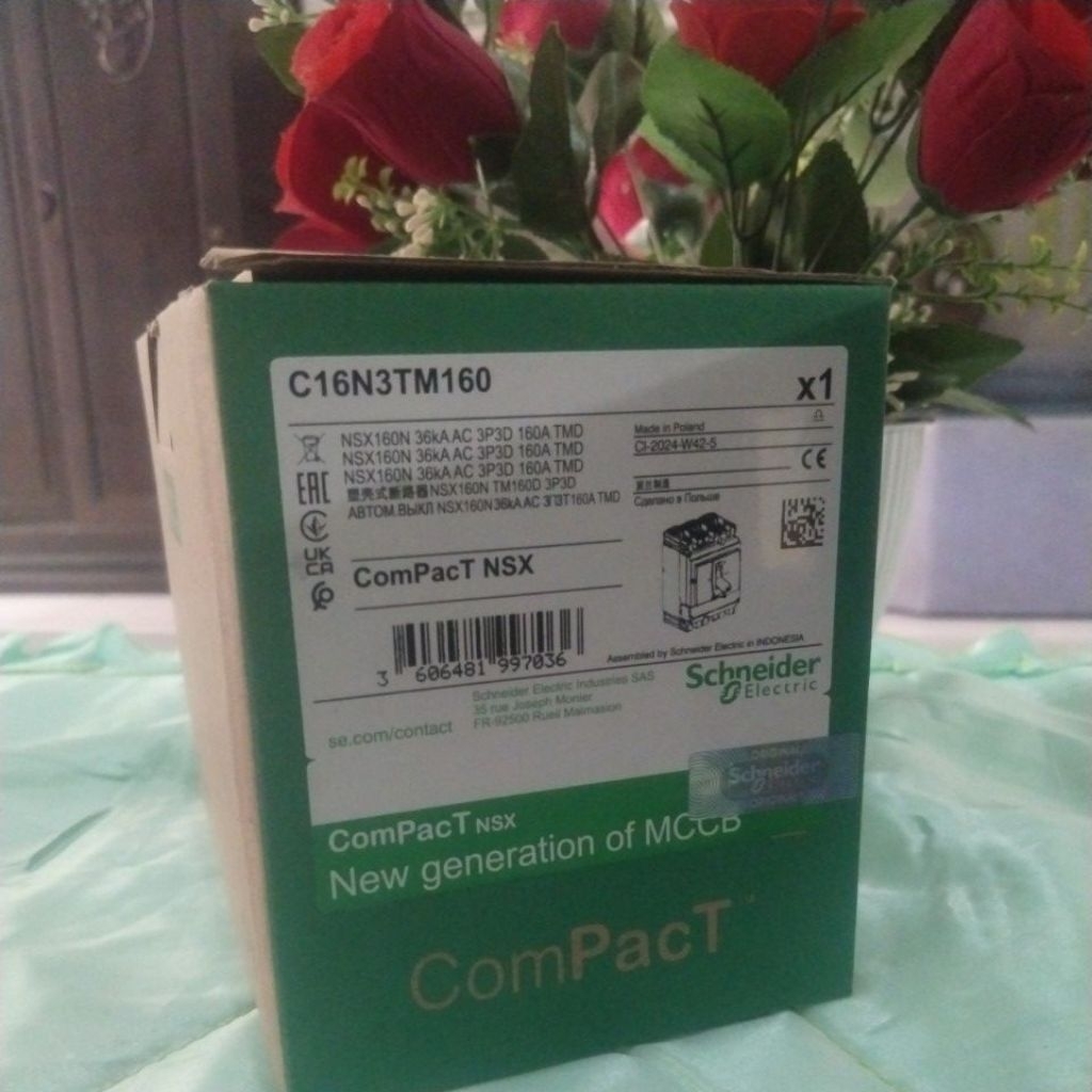 Kontaktor Schneider NSX160N 36kA AC 3P3D 160A TMD Contactor