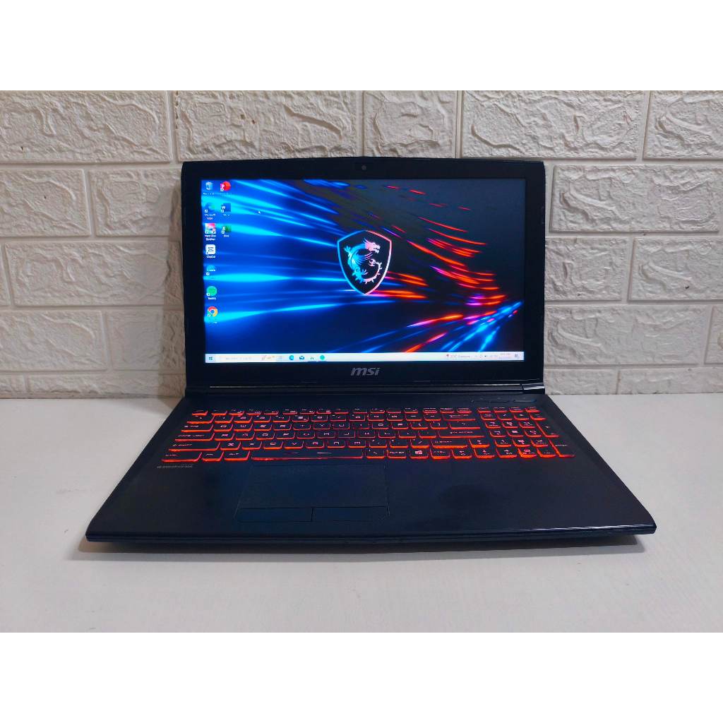 MSI GL62M 7RDX | Core i7 7700HQ VGA Nvidia GTX 1050 | RAM 16GB SSD | Laptop Gaming Second Bekas