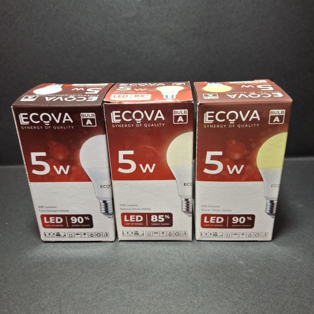Lampu led bulb 5 watt ECOVA SNI