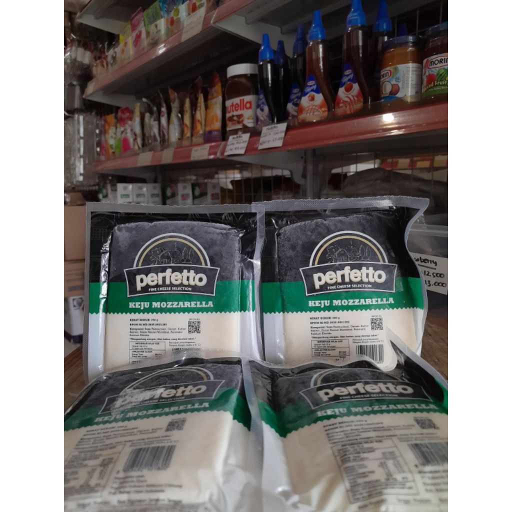 Perfetto Keju Mozzarella Kemasan 250gr | Keju Mozzarella | Mozzarella Perfetto