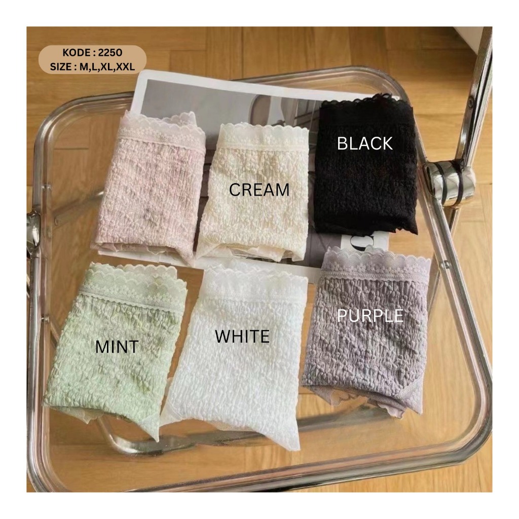 CELANA DALAM WANITA RENDA TRANSPARAN SEAMLES / UNDERWARE / PAKAIAN DALAM WANITA (2250)