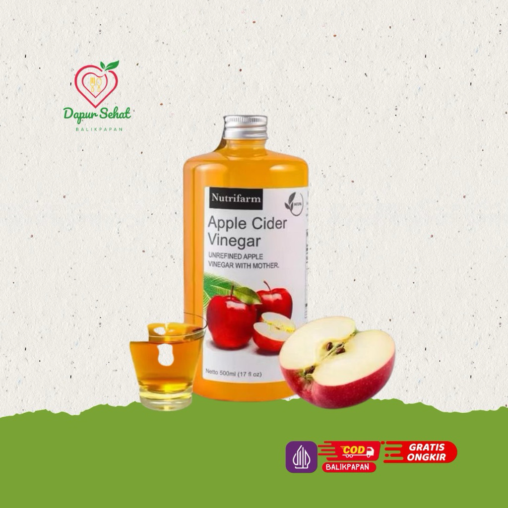 CUKA APEL WITH MOTHER 500 Gram NUTRIFARM ORIGINAL / CUKA APEL NUTRIFARM / CUKA APEL PREMIUM / COD BA