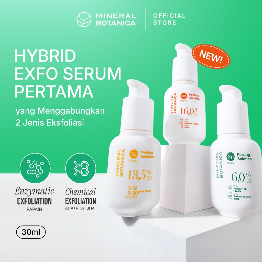 Mineral Botanica Xfo Serum Peeling Solution Series – Xp Mild / Xb Medium / Xa Strong – Hybrid Exfoli
